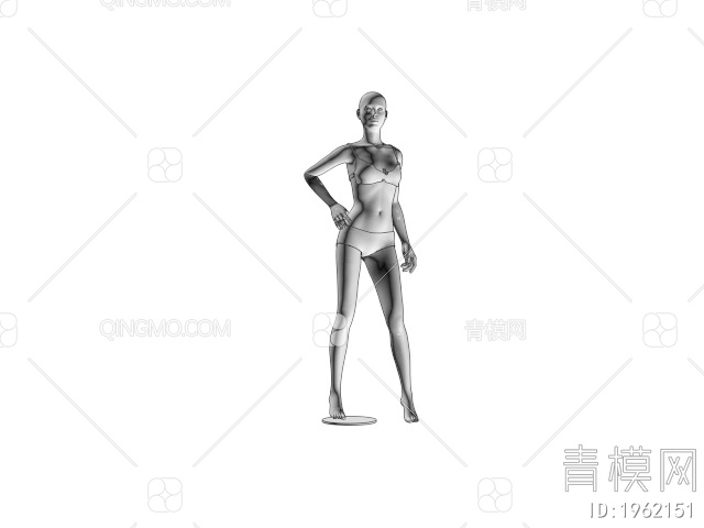 雕塑 商店内衣模特3D模型下载【ID:1962151】