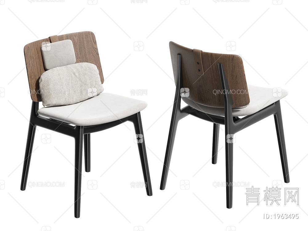 餐椅 单椅 休闲椅3D模型下载【ID:1963495】