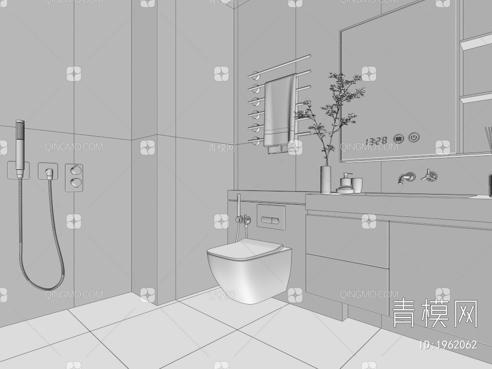 家居卫生间3D模型下载【ID:1962062】