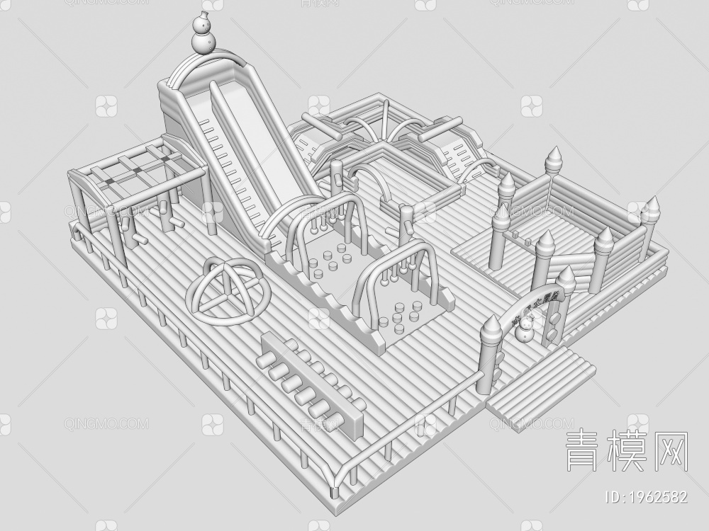 充气城堡、淘气堡3D模型下载【ID:1962582】