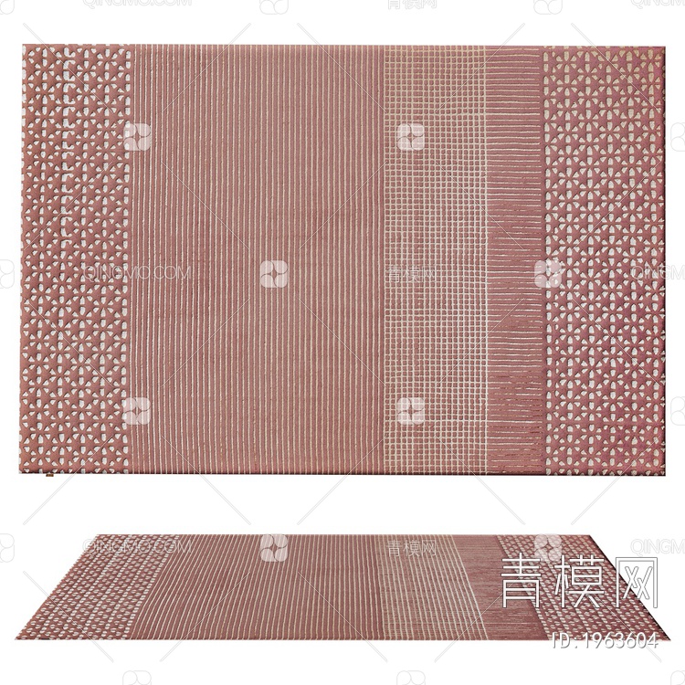 Masala珊瑚红毛毯3D模型下载【ID:1963604】