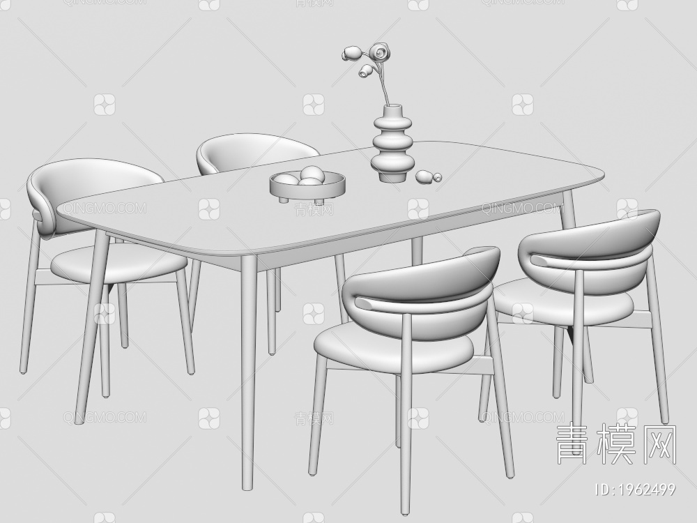 餐桌椅3D模型下载【ID:1962499】