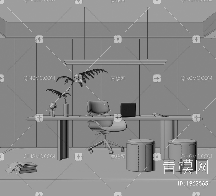 书桌椅3D模型下载【ID:1962565】