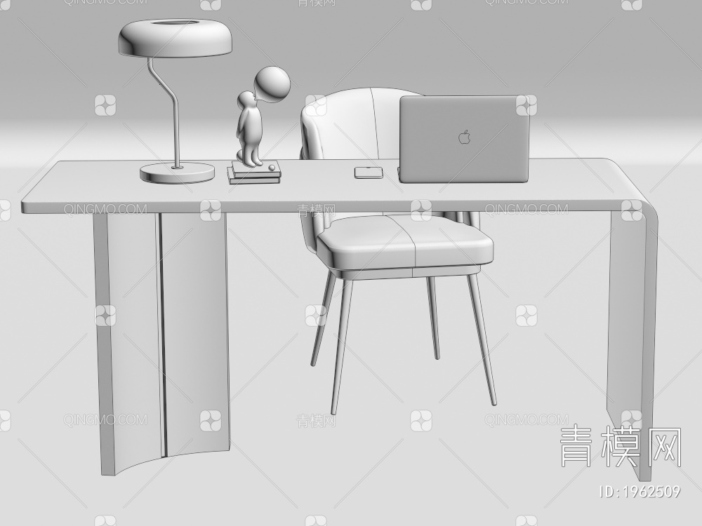 书桌椅组合3D模型下载【ID:1962509】