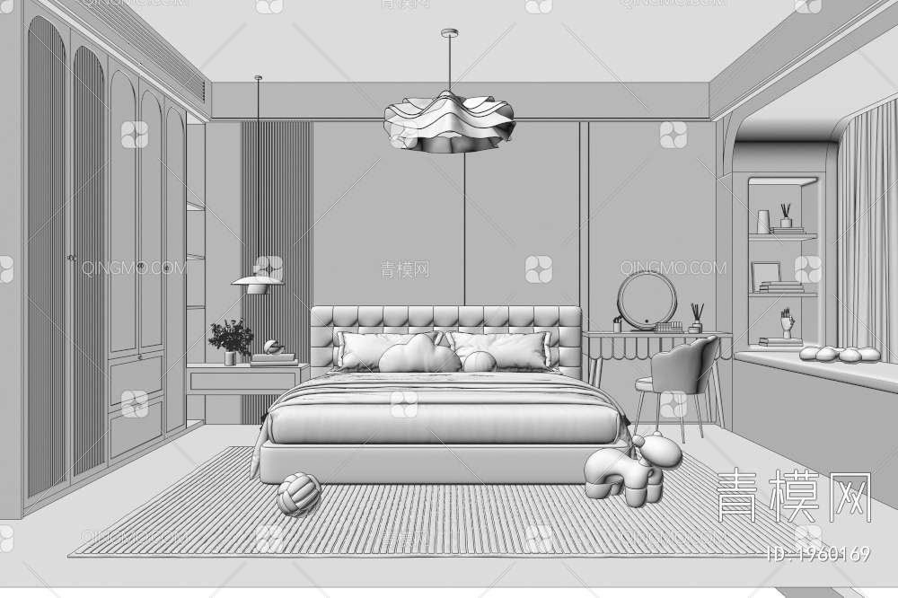 家居卧室3D模型下载【ID:1960169】