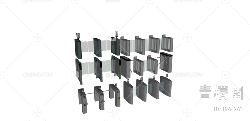 闸机SU模型下载【ID:1964263】