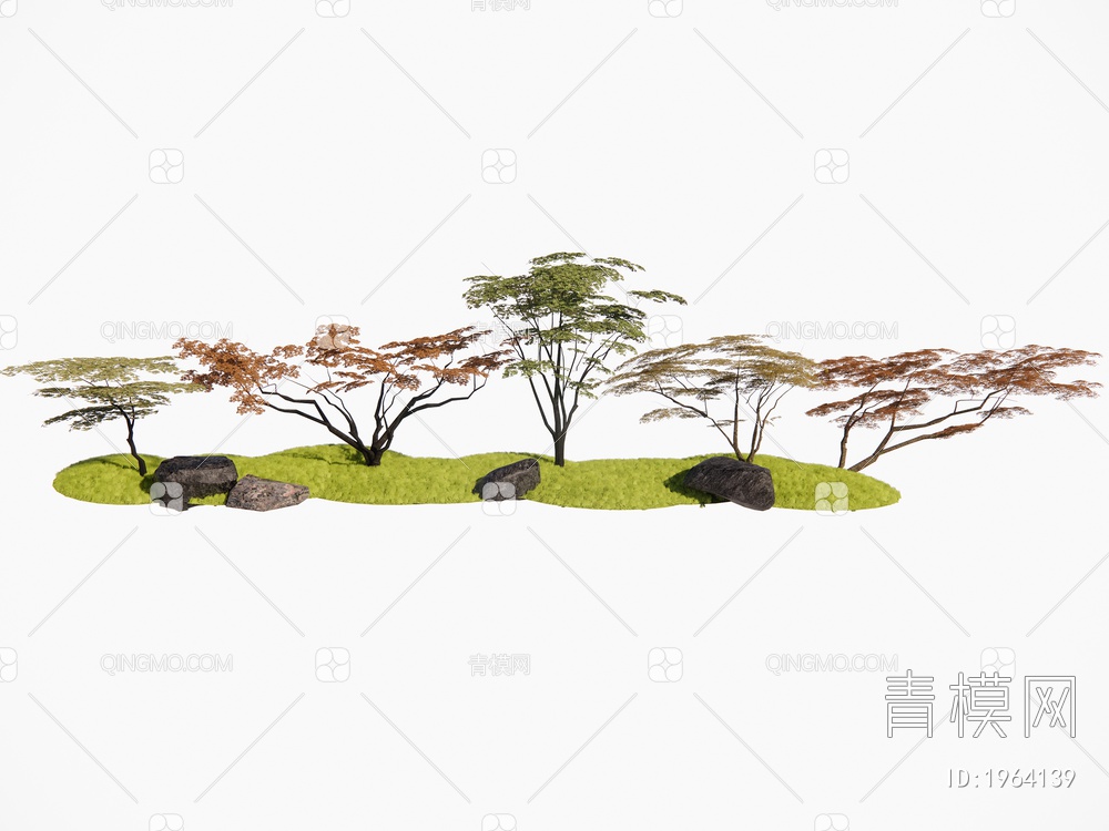 景观造型树SU模型下载【ID:1964139】