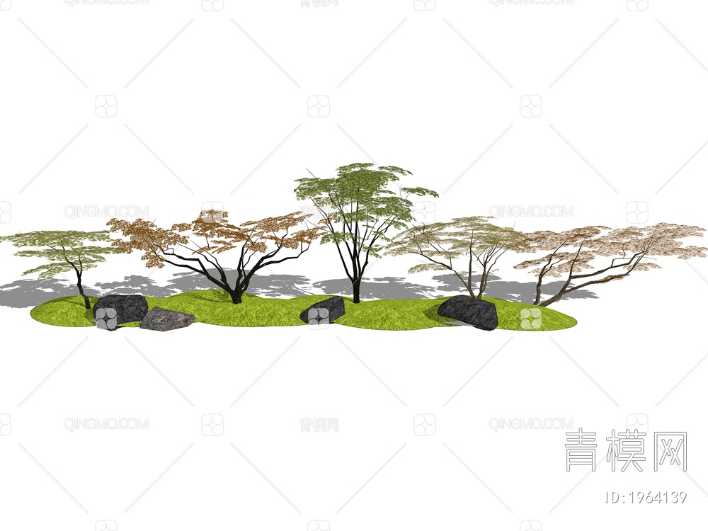 景观造型树SU模型下载【ID:1964139】