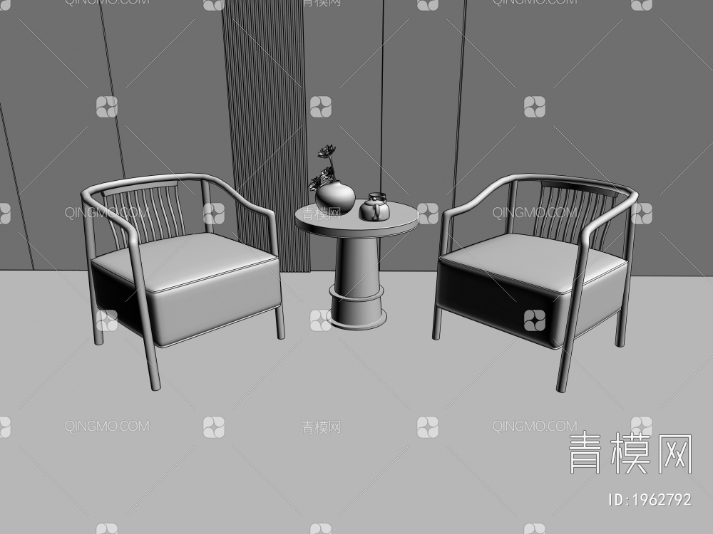 休闲椅组合3D模型下载【ID:1962792】