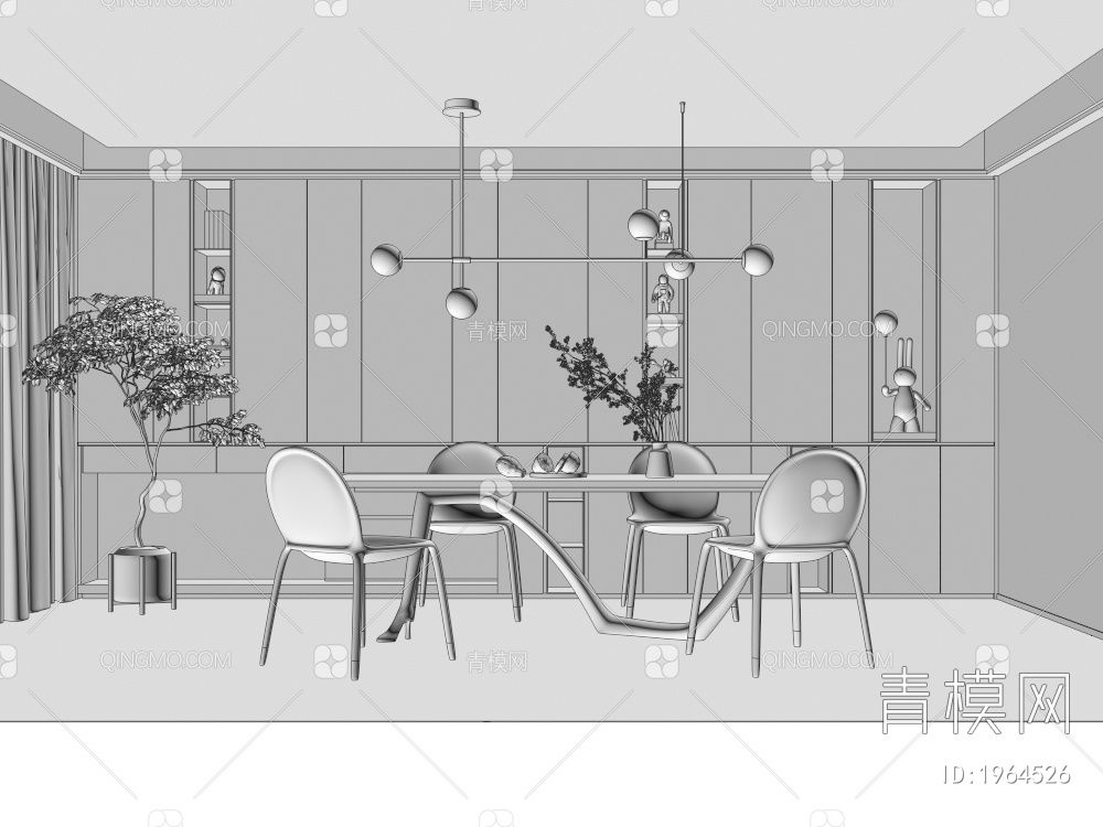家居餐厅3D模型下载【ID:1964526】
