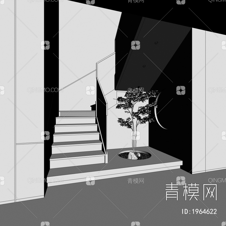 楼梯间3D模型下载【ID:1964622】