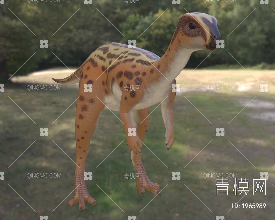橡树龙侏罗纪晚期食草性恐龙3D模型下载【ID:1965989】