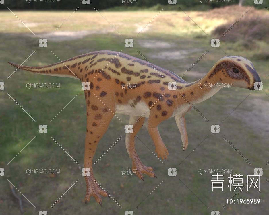 橡树龙侏罗纪晚期食草性恐龙3D模型下载【ID:1965989】