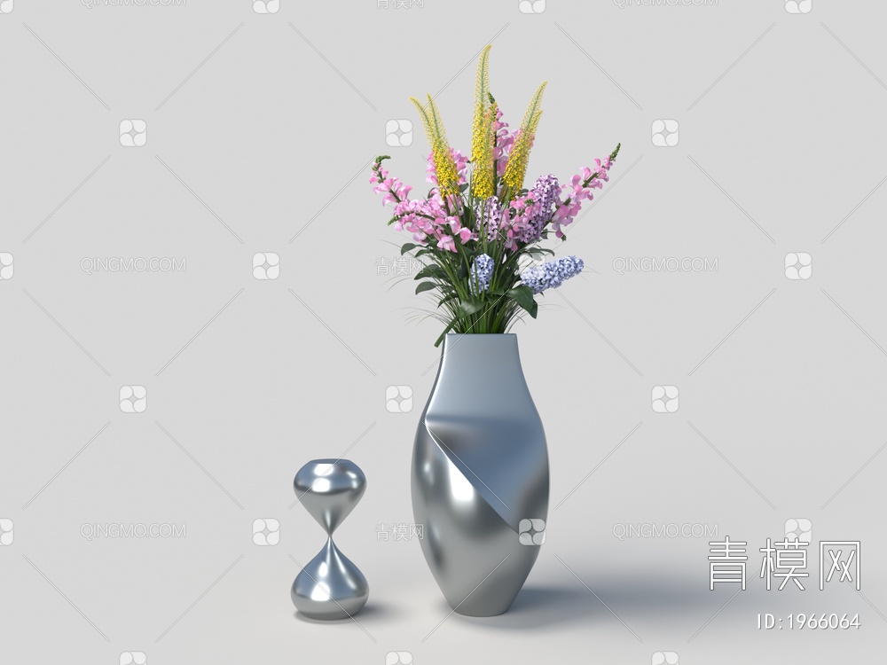 不锈钢花瓶3D模型下载【ID:1966064】