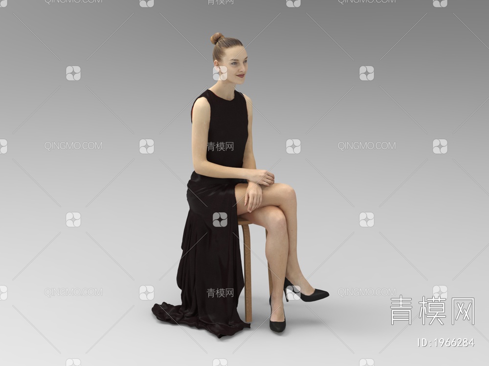 人物 职业女性人物3D模型下载【ID:1966284】