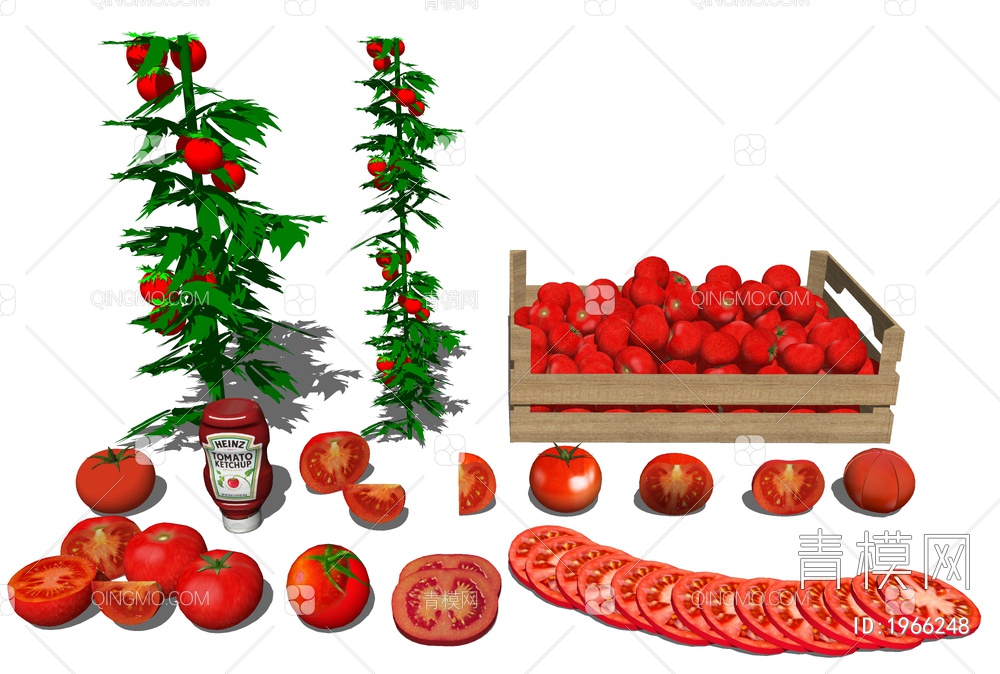 西红柿 水果蔬菜SU模型下载【ID:1966248】