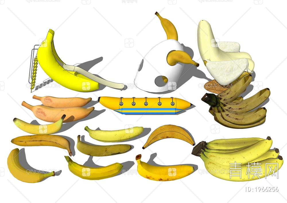 香蕉芭蕉 水果SU模型下载【ID:1966256】