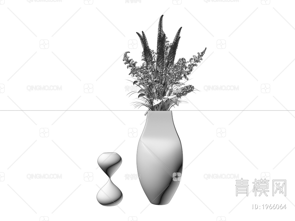 不锈钢花瓶3D模型下载【ID:1966064】