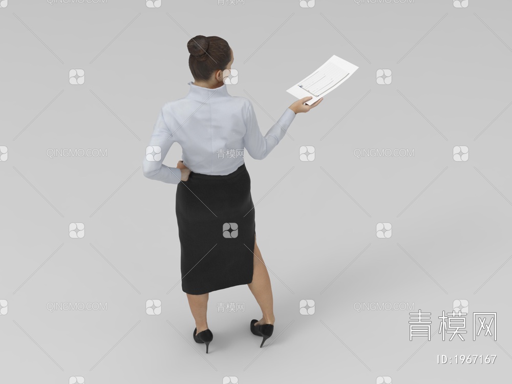 职业人物 职业女性3D模型下载【ID:1967167】