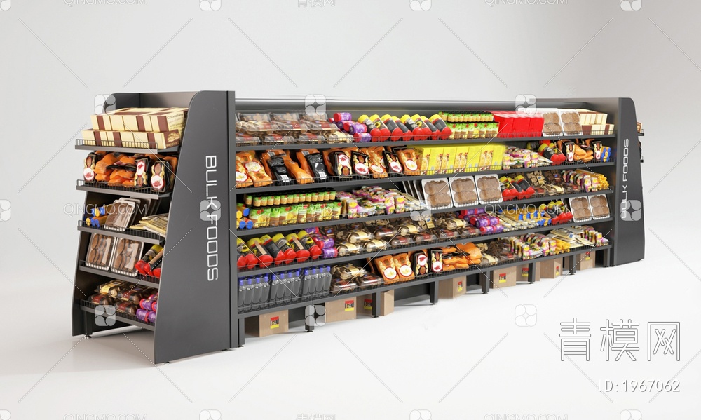 超市零食货架3D模型下载【ID:1967062】