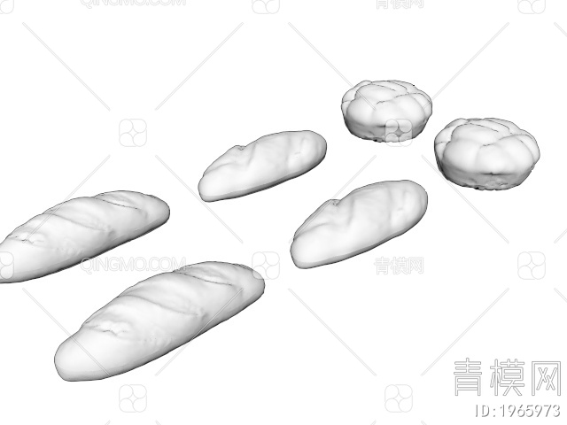 食品 面包3D模型下载【ID:1965973】