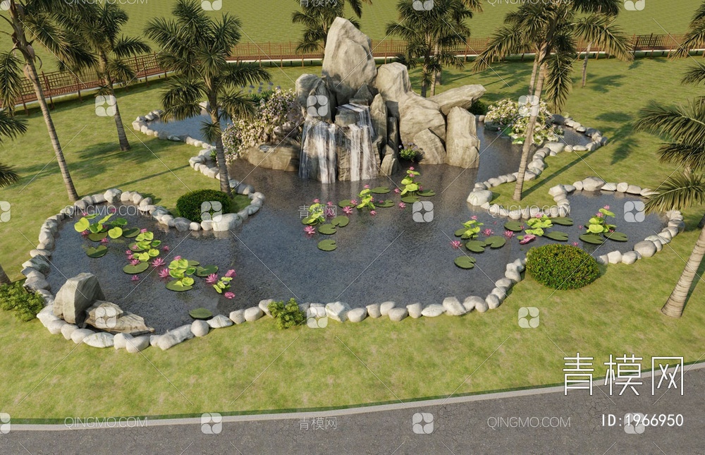 公园景观3D模型下载【ID:1966950】
