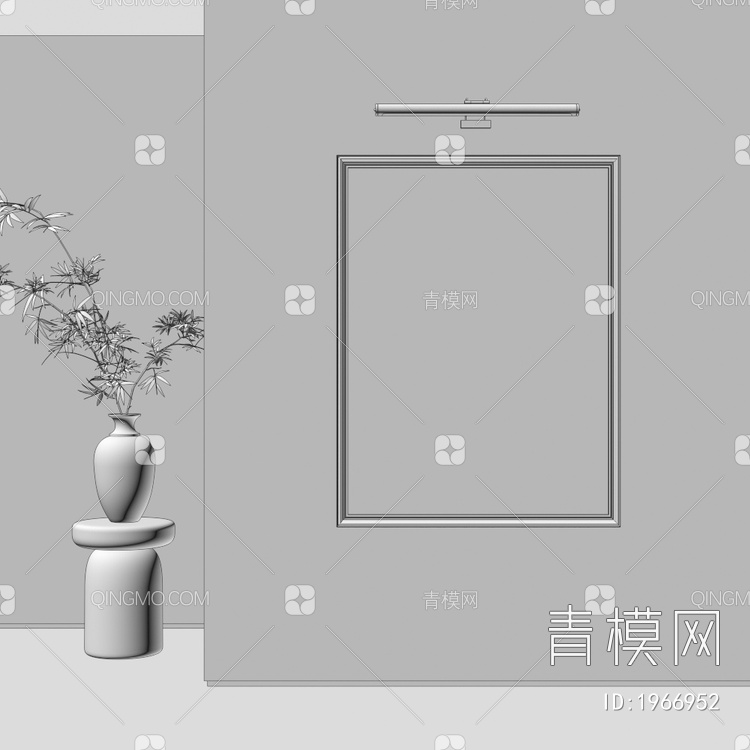 挂画 装饰画 现代新中式风格 现代轻奢风3D模型下载【ID:1966952】