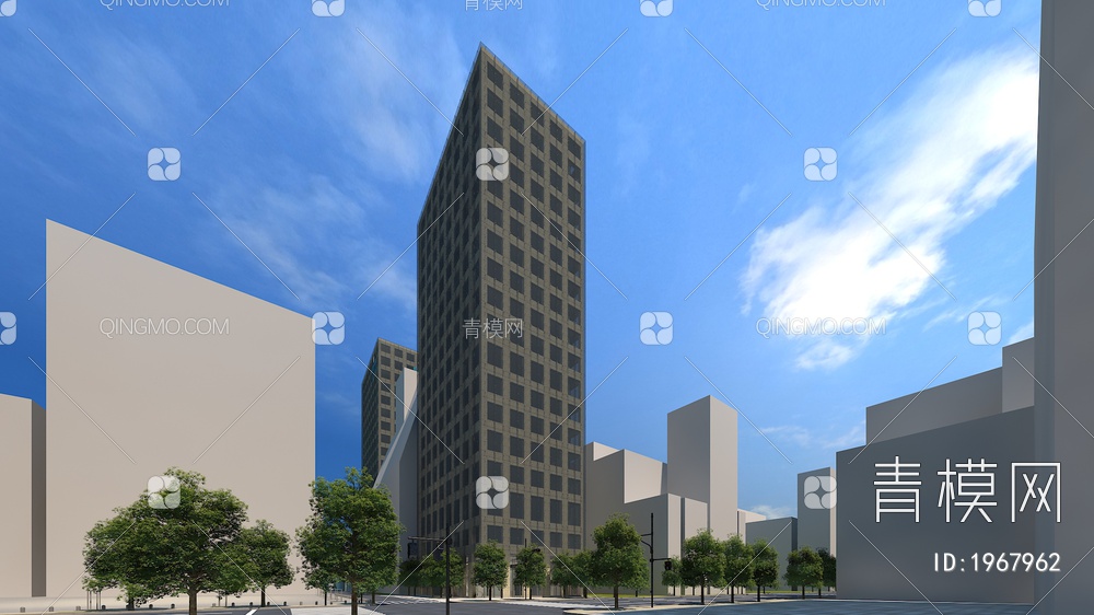 高层 办公楼3D模型下载【ID:1967962】