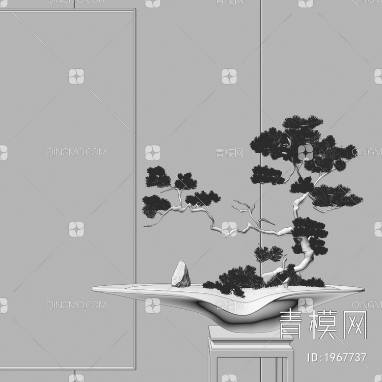 松树盆栽摆件3D模型下载【ID:1967737】