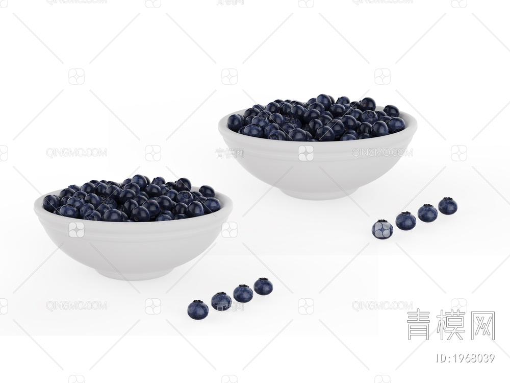 水果蔬菜 蓝莓3D模型下载【ID:1968039】