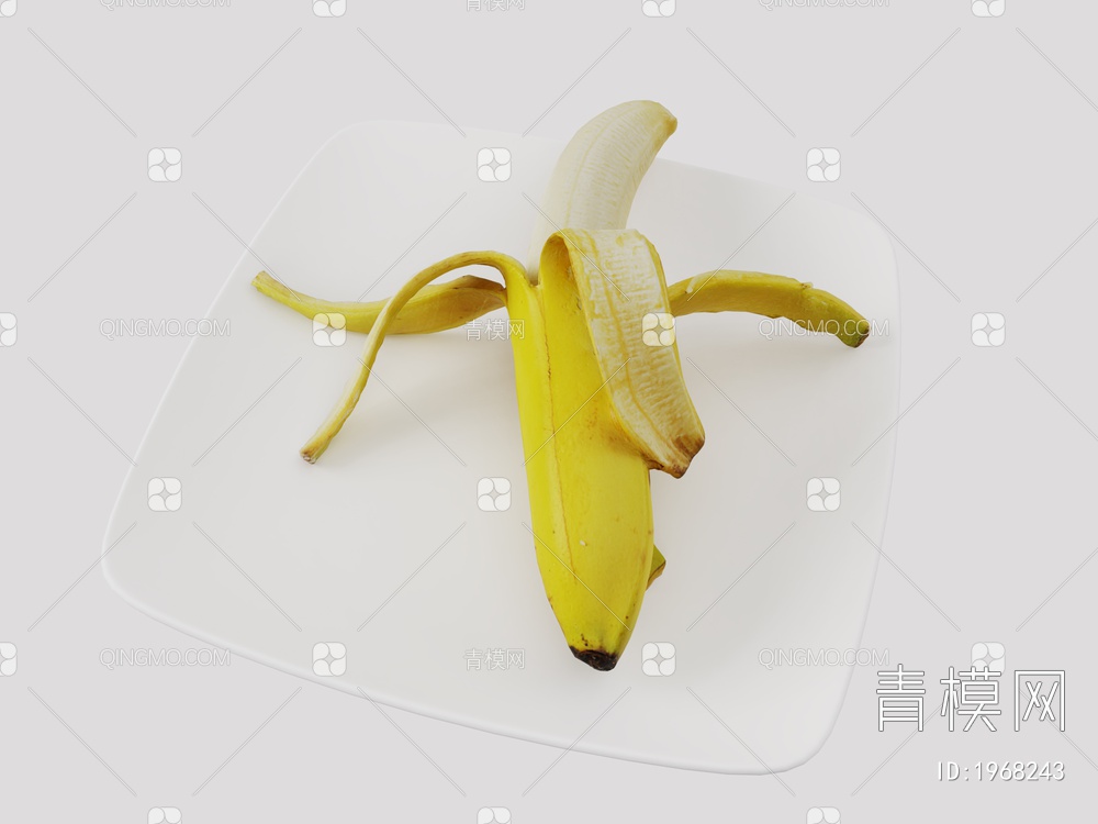 水果蔬菜 香蕉3D模型下载【ID:1968243】