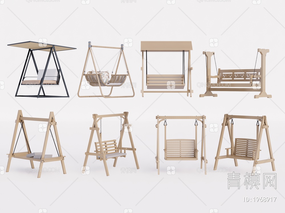 吊椅 躺椅SU模型下载【ID:1968917】