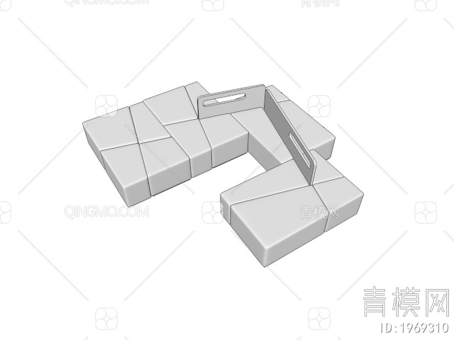 组合沙发 休闲沙发3D模型下载【ID:1969310】