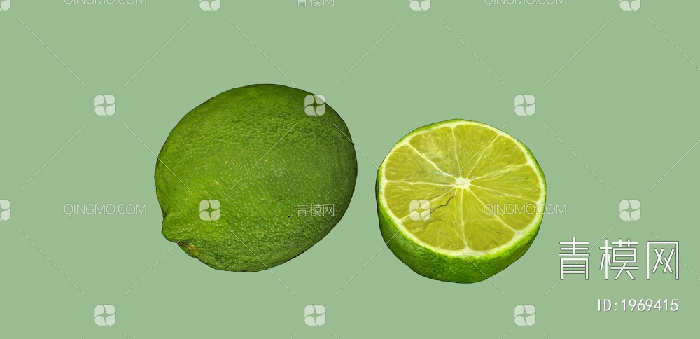 水果蔬菜 青柠檬SU模型下载【ID:1969415】