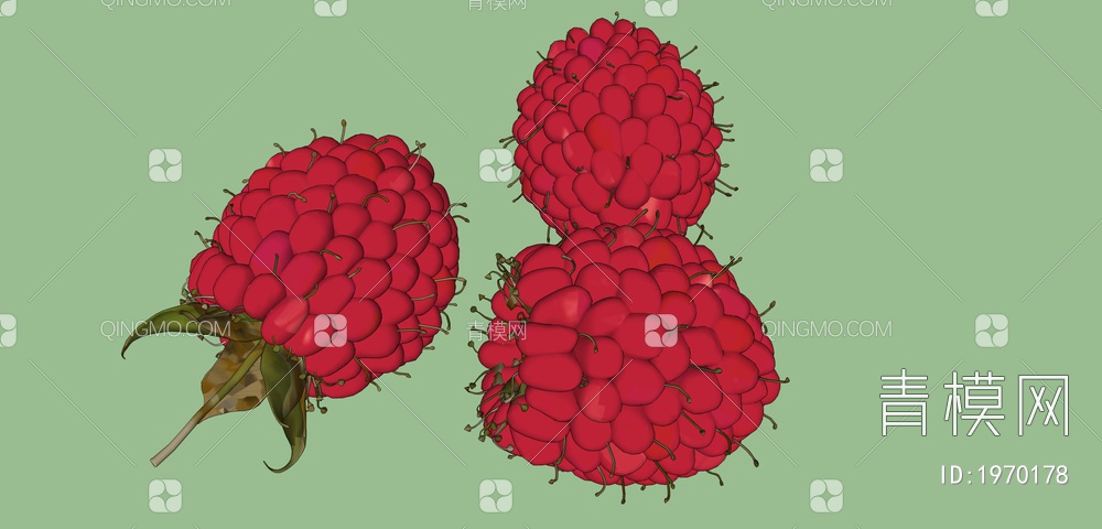水果 水果树莓SU模型下载【ID:1970178】