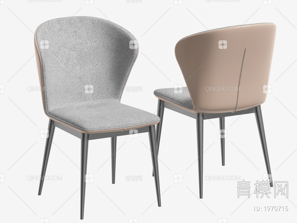餐椅 休闲椅 单椅3D模型下载【ID:1970715】