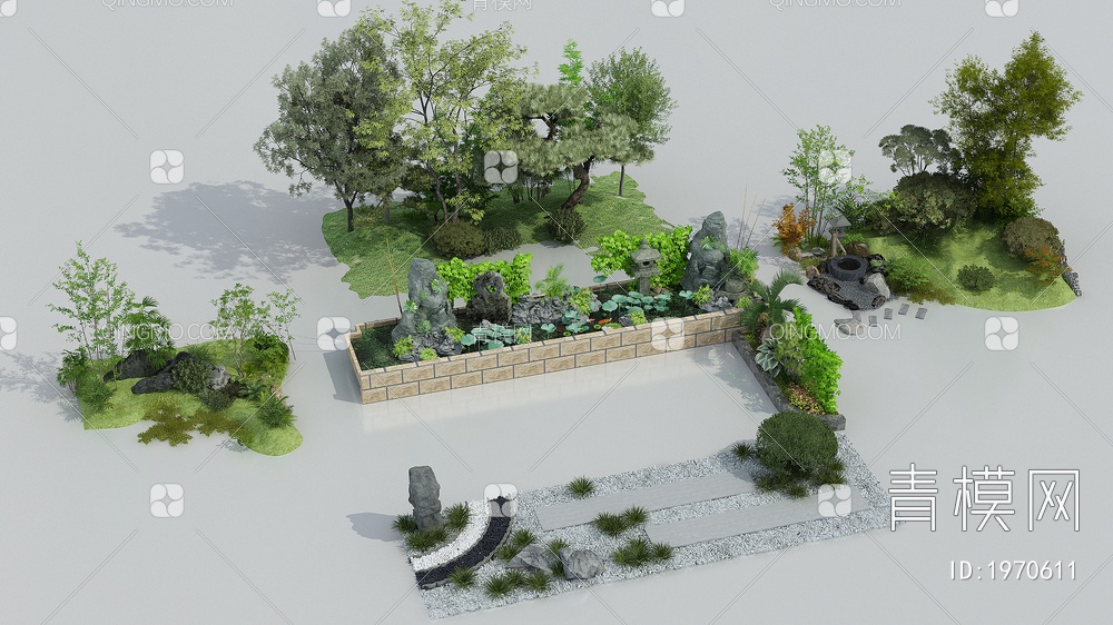 园林景观3D模型下载【ID:1970611】
