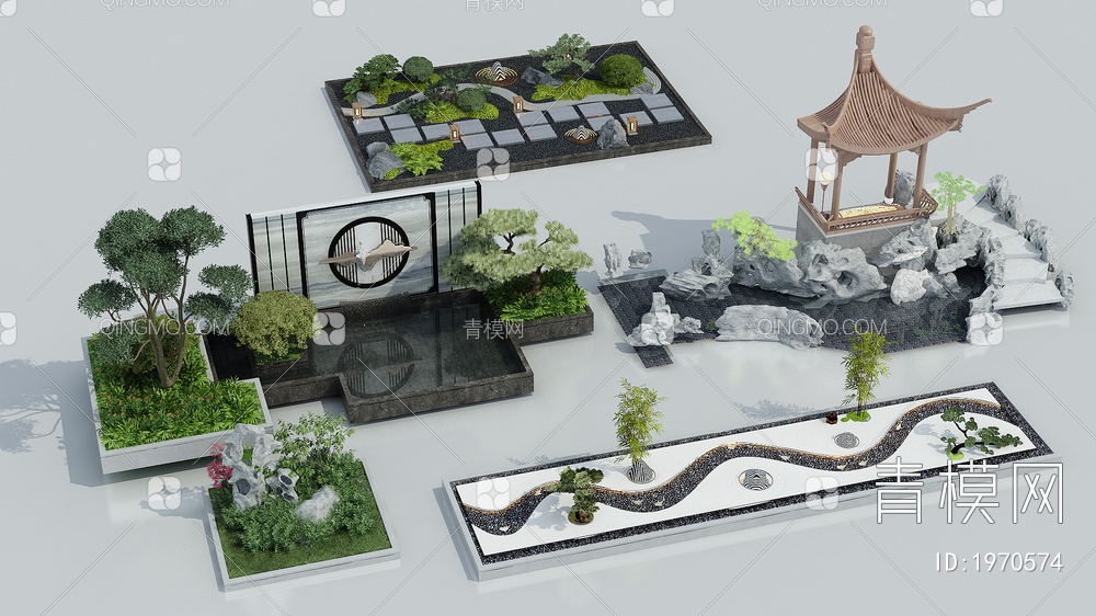 园林 景观小品3D模型下载【ID:1970574】