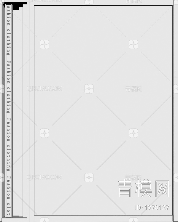 茶艺服装橱窗，炫彩亚克力3D模型下载【ID:1970127】