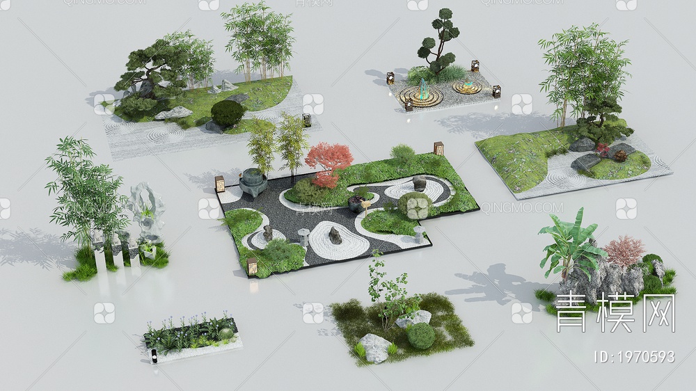 园林景观3D模型下载【ID:1970593】
