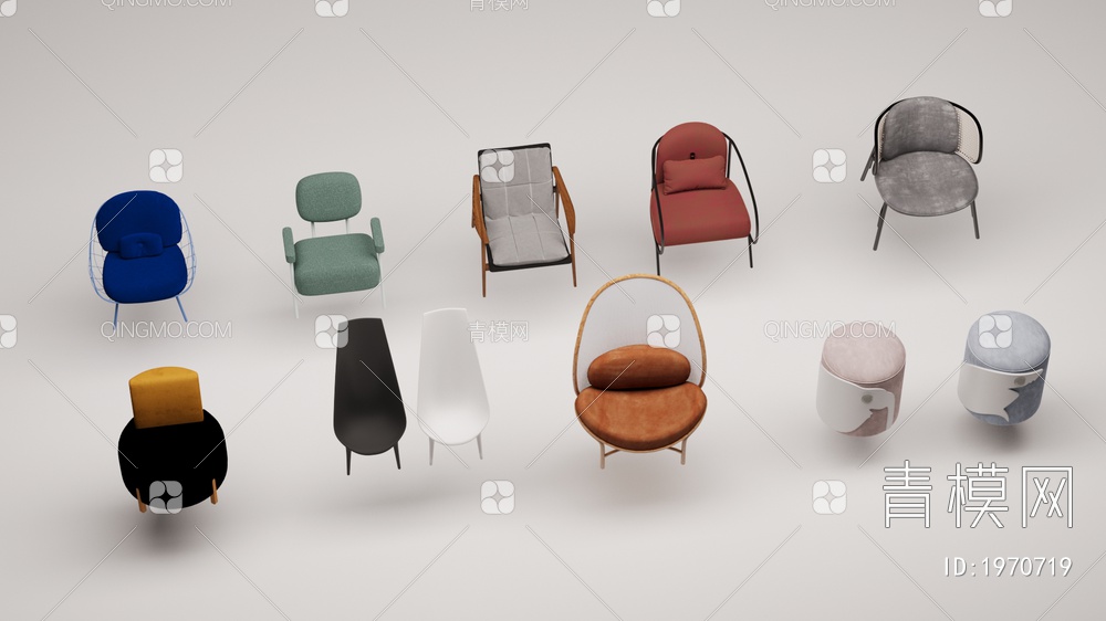 时尚休闲椅3D模型下载【ID:1970719】