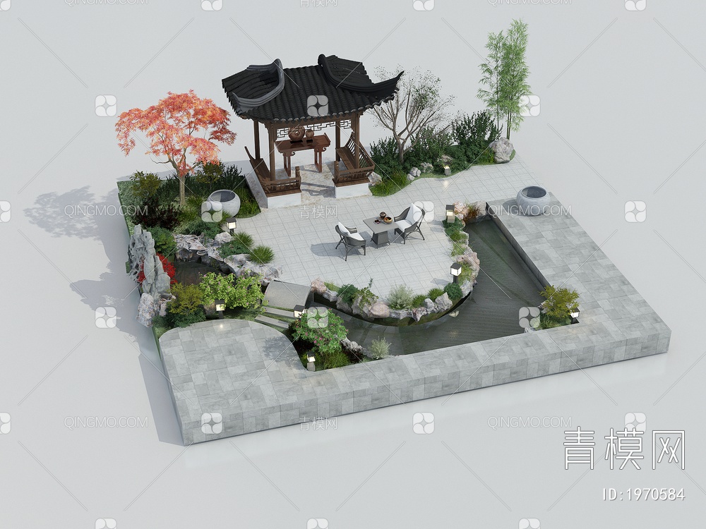 园林小品3D模型下载【ID:1970584】