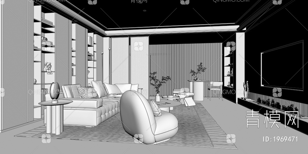 家居客餐厅全景3D模型下载【ID:1969471】