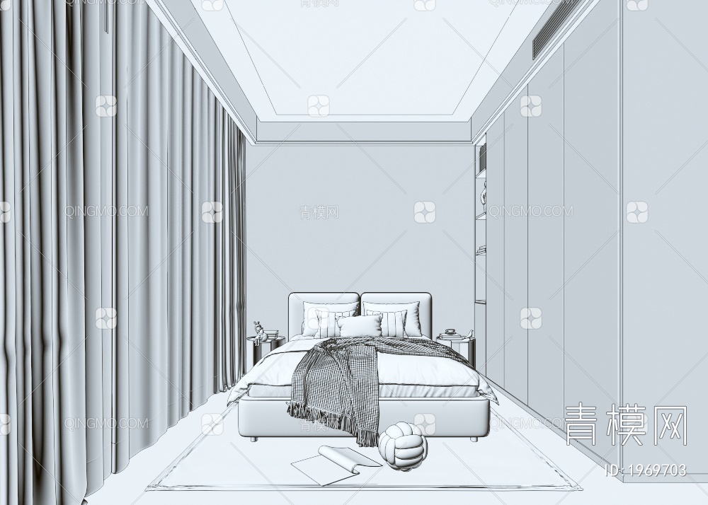 家居儿童房3D模型下载【ID:1969703】