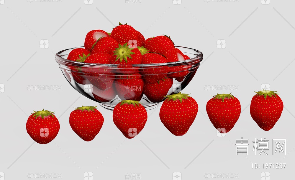 水果 草莓SU模型下载【ID:1971237】