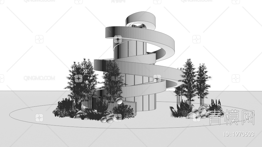 艺术大楼3D模型下载【ID:1970603】