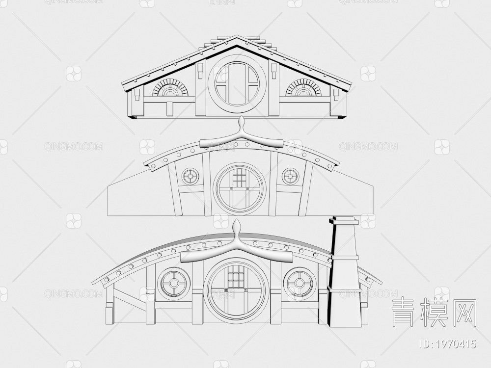 霍比特人小屋，户外小木屋3D模型下载【ID:1970415】