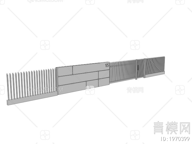庭院栅栏  围墙 围栏3D模型下载【ID:1970399】