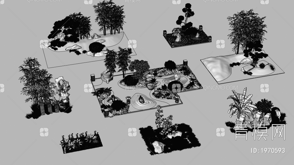 园林景观3D模型下载【ID:1970593】