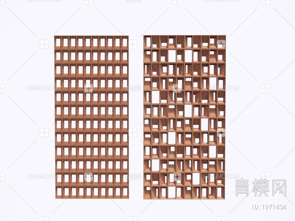 水泥砖镂空隔断SU模型下载【ID:1971434】